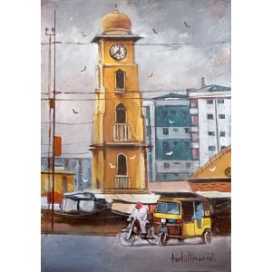 Abdul Hameed, 12 x 18 inch, Acrylic on Canvas, Cityscape Painting, AC-ADHD-202